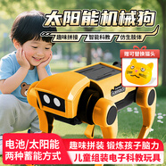 百里霜科教太陽(yáng)能電動(dòng)機器狗兒童科學(xué)實(shí)驗套裝益智科技小制作玩具狗+貓