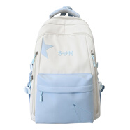 GOYN高顏值書(shū)包女生初中小學(xué)生2025新款三到六年級大容量減負雙肩背包 藍色_不可調節肩寬