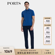 PORTS寶姿男裝夏季商務(wù)休閑短袖POLO衫MM8N205MZC013 瓦拉塔藍 XL