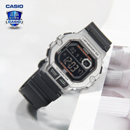 卡西歐（CASIO） 男表女表卡西歐手表男女情侶表學(xué)生時(shí)尚運(yùn)動(dòng)表太陽能雙顯電子表 WS-1400H-1BVPF小銀黑方塊