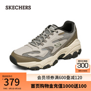 斯凱奇（Skechers）Sparta Max機(jī)械復(fù)古老爹鞋子男士厚底增高網(wǎng)面潮流黑色237121 灰色/橄欖色/GYOL 44