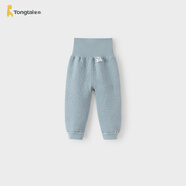 童泰（TONGTAI）寶寶褲子秋冬季純棉保暖兒童秋褲家居睡褲高腰護肚長(cháng)褲藍色110cm