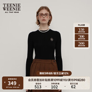 Teenie Weenie小熊針織毛衣女秋冬休閑簡(jiǎn)約舒適修身針織衫打底 黑色 S 160