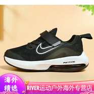 耐克（NIKE）2025新款Nike氣墊兒童運動(dòng)跑步鞋網(wǎng)面透氣男女中童鞋夏RE458 DM8492-002黑色 27 碼 （內長(cháng)16cm）