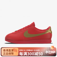 耐克（NIKE）Cortez阿甘鞋男女情侶可定制蛇年本命年紅色運動休閑鞋 紅色/金色男女同款 35.5