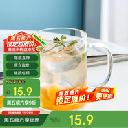 唯銘諾（WEIMINGNUO）高硼硅玻璃杯帶把家用水杯子男啤酒杯咖啡牛奶杯泡茶杯耐熱500ml