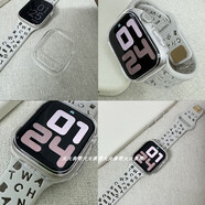 尚沫適用applewatch9蘋(píng)果表帶iwatch8765通用字母硅膠SE男女表帶Ultra 關(guān)注店鋪+收藏產(chǎn)品送透明殼 截圖給客服備注送 40mm(S4/5/6/SE/SE2代)