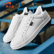 貴人鳥(niǎo)貴人鳥(niǎo)男鞋綠尾休閑小白鞋學(xué)生青少年滑板鞋經(jīng)典百搭運動(dòng)鞋潮 白色 黑色 44