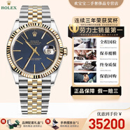 【二手99新】勞力士男表日志系列自動(dòng)機(jī)械18k黃金16233原盤外圈鑲鉆石日歷顯示二手奢侈品腕表送禮 【原盤】藍(lán)盤條釘-機(jī)械表徑36
