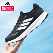 阿迪達斯 （adidas）男鞋 25夏新款黑RUNFALCON黑百搭經(jīng)典簡約休閑鞋緩震透氣耐磨跑鞋 JP6377/黑 39