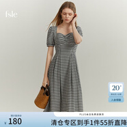 FANSILANEN范思藍恩22FS2124法式格子吊帶連衣裙女夏季長款甜美氣質(zhì)顯瘦裙子 長款黑白格 XS