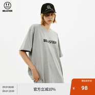 BEASTER短袖T恤男女同款國潮牌基礎(chǔ)款純色休閑圓領(lǐng)上衣易穿搭 花灰色 XL