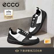 愛步（ECCO）板鞋男鞋 男士休閑鞋小白鞋拼色厚底牛皮明星同款 街頭720 520814 黑色/白色52081450669 43