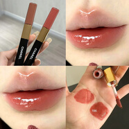 香奈兒（Chanel）雙頭唇釉炫光174 182 69 154 176 188口紅唇蜜不沾杯 #196_豆沙色