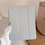 奉希matepad保護(hù)套115S筆槽bah3w59三折air平板殼matepadse適用11.5透明11.5S保護(hù)殼pro11電腦mate 【奶奶灰】3+Y折高透硬殼防彎帶筆槽 華為MatePad Air (12英寸)