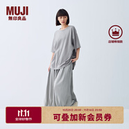無印良品（MUJI） IDEE 女式平紋燈籠褲褲子女款夏季款女裝純棉 25年長褲 GA54CC5S 煙熏綠色 M （155/68A）
