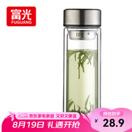 富光雙層玻璃杯大容量帶茶隔水杯高硼硅泡茶杯子商務(wù)男士辦公杯