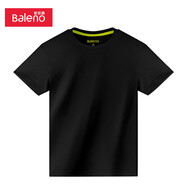 班尼路（Baleno）純棉T恤寬松純色圓領(lǐng)衣夏季短袖男T恤純色 00A純黑 2XL 加加大