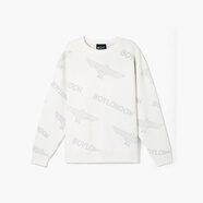 BOY LONDONBOYLONDON春季情侶款銀絲線(xiàn)滿(mǎn)印提花套頭毛衣春季女針織衫N60901 白色 S