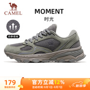駱駝（CAMEL）時(shí)光戶(hù)外復古慢跑鞋女子休閑運動(dòng)鞋 X23C09L7032C 軍綠/灰 37