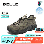 百麗網(wǎng)面透氣老爹鞋男鞋2025新款夏季厚底戶外休閑運動鞋A1968BM5 綠色 40 (250mm)