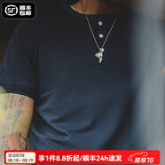 馬登工裝美式肌肉cleanfit重磅亨利衫純棉老錢風阿美咔嘰短袖T恤男夏 藏青色 L （175/96A）