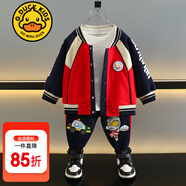 G.DUCKKIDS小黃鴨聯(lián)名奧特曼衣服男童套裝春秋季2024新款兒童運動(dòng)兩件套寶寶 紅色aesiois【春秋款】 110 建議4~5歲【100-110cm】