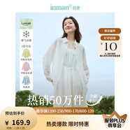 茵曼（INMAN）章若楠同款歐若風(fēng)天絲薄開衫女裝襯衫2025夏季新品長袖襯衣 多扣款明亮白-18424138 XL