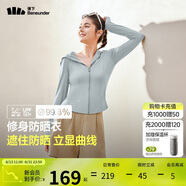 蕉下（beneunder）防曬衣女涼感修身AL11924短款辣妹防曬服女外套烏云灰M