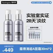 露得清【直播專享】三抗超A醇面霜抗皺修復(fù)早C晚A晚霜30ml*2淡紋護膚