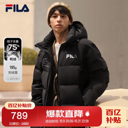 FILA 斐樂(lè)官方情侶羽絨服2025年冬時(shí)尚休閑連帽上衣男女同款保暖外套