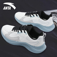 安踏（ANTA）男鞋漫步跑步鞋2025官網(wǎng)正品新款皮面保暖軟底減震運(yùn)動鞋 -5象牙白/一度灰 39