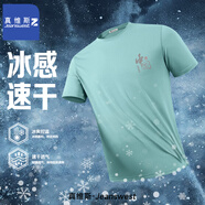 真維斯 ZT恤男夏季寬松圓領(lǐng)冰絲速干短袖薄t 豆綠（中國字X） XL