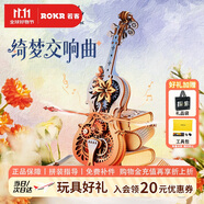 若客（ROKR）綺夢(mèng)大提琴 八音盒音樂(lè )盒積木diy手工拼圖拼裝模型玩具生日禮物