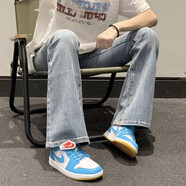耐克（NIKE） air jordan 1 耐克男鞋春季新款女鞋aj1低幫板鞋休閑籃球鞋 DC0774-104白藍(lán) 42.5