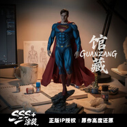 正義聯(lián)盟（JUSTICE LEAGUE）蝙蝠俠小丑周邊正版手辦模型機箱桌面擺件送男生朋友生日禮物雕像 超人雙頭雕可發(fā)光-50cm