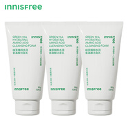 悅詩(shī)風(fēng)吟（Innisfree）綠茶潔面150g*3男士女士泡沫綿密清爽氨基酸洗面奶