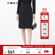 PORTS寶姿女裝秋冬新品中裙ALL9S002JWP052 BLACK XS (2)