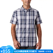 哥倫比亞（Columbia）男士短袖上衣工裝襯衣舒適透氣百搭夏季新款1577671 Collegiate Navy MD