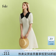 范思藍(lán)恩范思藍(lán)恩22FS2759法式連衣裙女夏季溫柔風(fēng)甜美氣質(zhì)顯瘦長裙小黑裙 白色 S