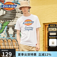 dickies 純棉短袖T恤男 情侶男女同款 印花休閑百搭上衣7087 白色 2XL