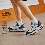 斯凱奇（Skechers）【D'LITES老爹鞋】男鞋運動(dòng)休閑鞋熊貓鞋緩震抓地耐磨春秋 白色/黑色 39 （建議腳長(cháng)240mmb