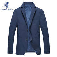 弗朗西保羅（FULANLE PAULO）男裝外套單層單西上衣休閑西服男春秋季便西商務(wù)小西裝淺藍色正裝 深藍色-186612 【常規里布春秋款】 L /175