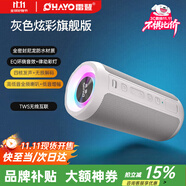 雷登（OHAYO）X10MAX無線便攜式藍(lán)牙音箱2025新款重低音炮大音量高音質(zhì)戶外迷你小型自行車騎行小音響防水音箱 X10灰色全頻揚(yáng)聲器16W 防塵防水+讀卡器+32G卡