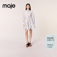 Maje【博主同款】2025春夏新款女裝氣質(zhì)印花收腰連衣裙MFPRO04142 多色 M