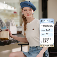 哈吉斯（HAZZYS）女裝25夏PHIZ圓領(lǐng)簡(jiǎn)約短袖T恤ASTSE0CBX51【安心品質(zhì)】