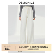 迪賽尼斯（DESIGNICE）2024年春季新款通勤風(fēng)簡(jiǎn)約寬松高腰衛(wèi)褲百搭黑色休閑褲女 白色 XL