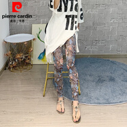 皮爾卡丹薄款夏季女打底褲外穿彈力小腳褲波西米亞網(wǎng)紗新款九分褲子潮 流浪的波西米亞玫瑰圖騰 均碼 網(wǎng)紗80-145斤彈力很大