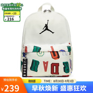 Jordan男女喬丹 聚酯纖維 書包背包 字母印花 雙肩包DV5304-133白 均碼
