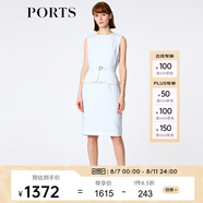 PORTS寶姿春夏款女裝修身連衣裙優(yōu)雅無袖包臀職業(yè)連衣裙 WHITE-1 M (6)